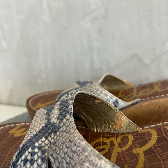 Sam Edelman Sandals Womens 10 Reid Cork Wedge Heel Slide Shoes Slip On Boho - Picture 7 of 15